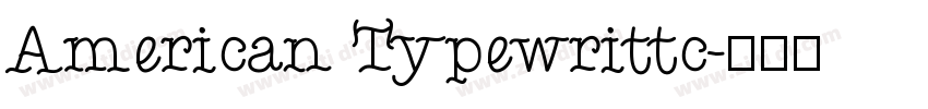 American Typewrittc字体转换